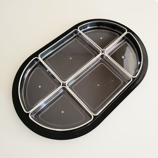 plateau et 6 coupelles compartiments André Morin - plusieurs couleurs dispo