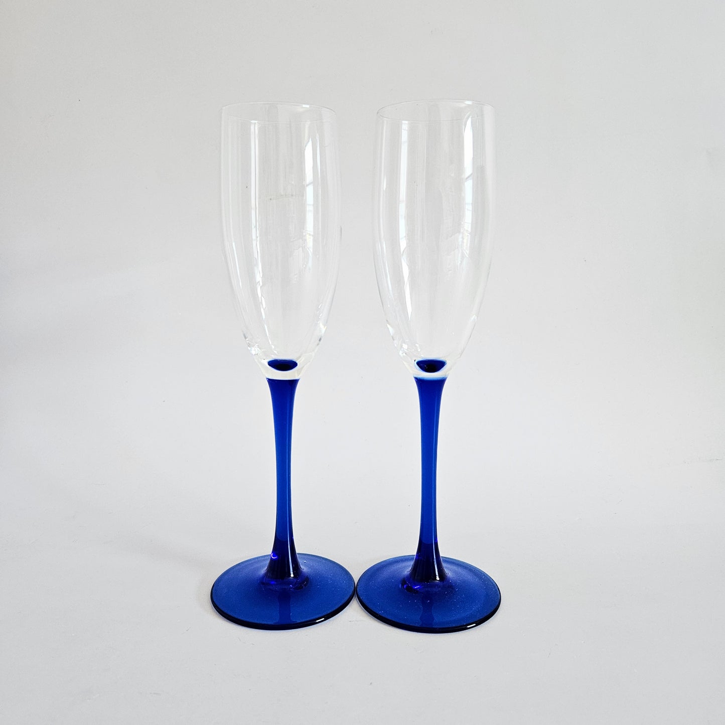 flûtes à pied bleu Luminarc x2