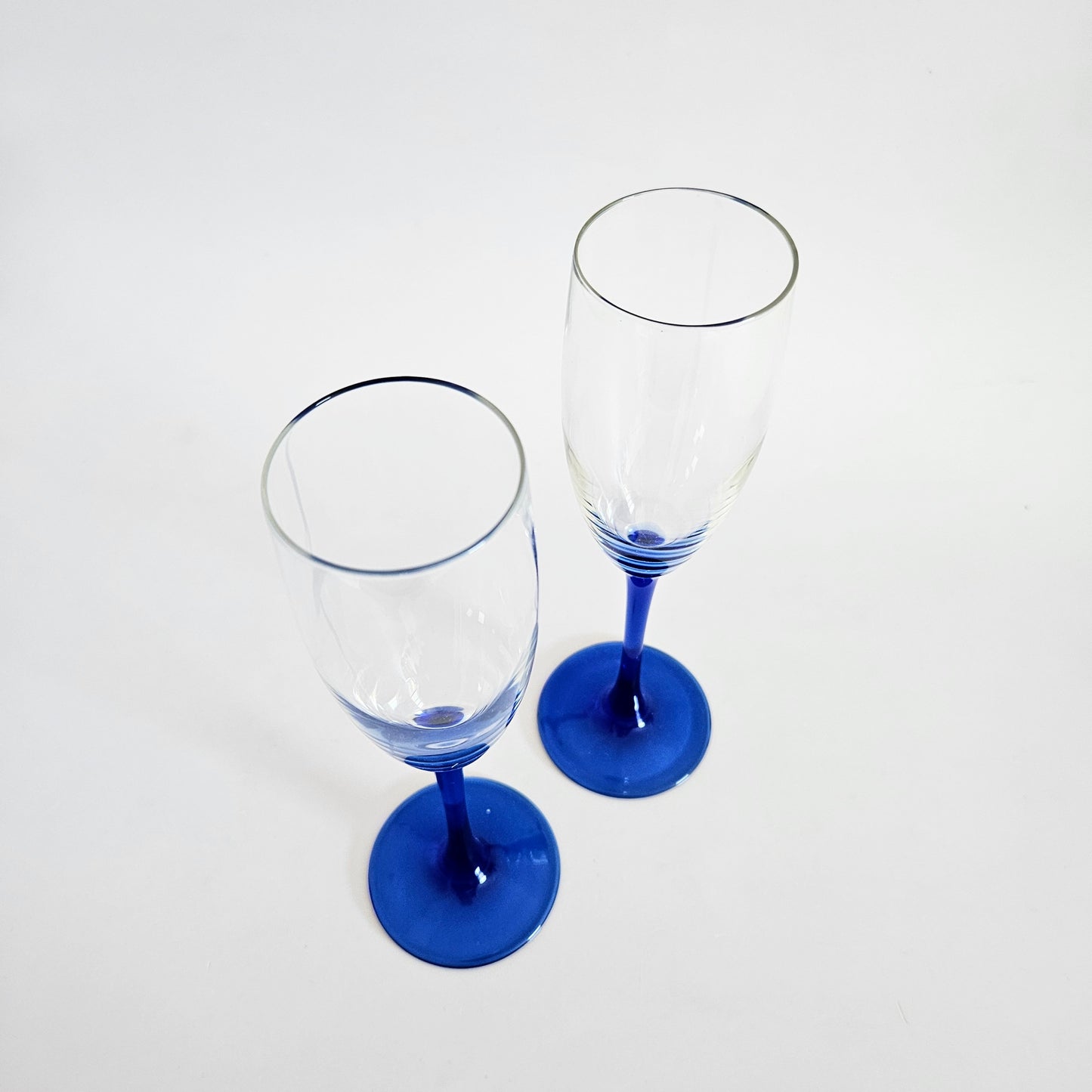 flûtes à pied bleu Luminarc x2