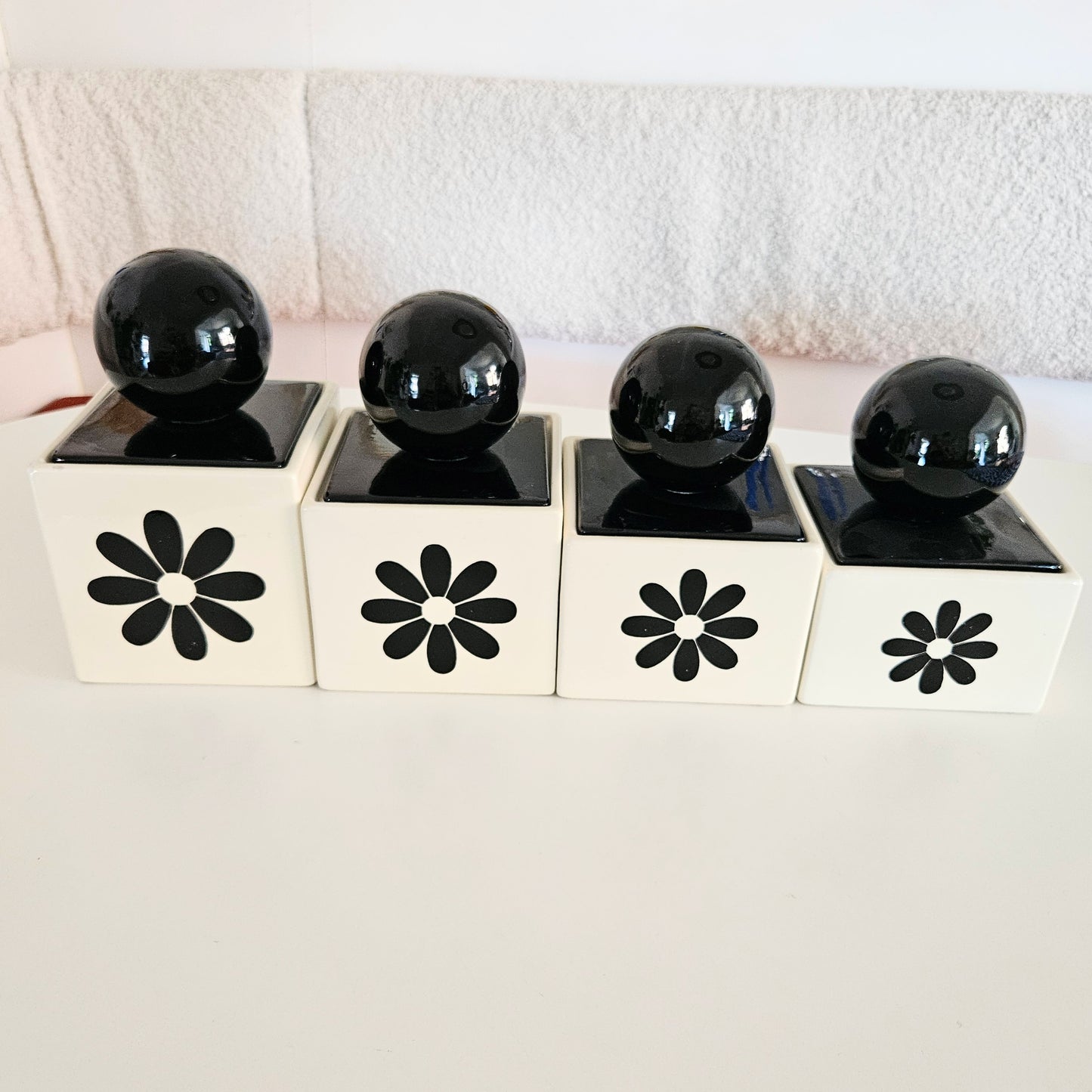 canisters vintage en céramique MCM x4