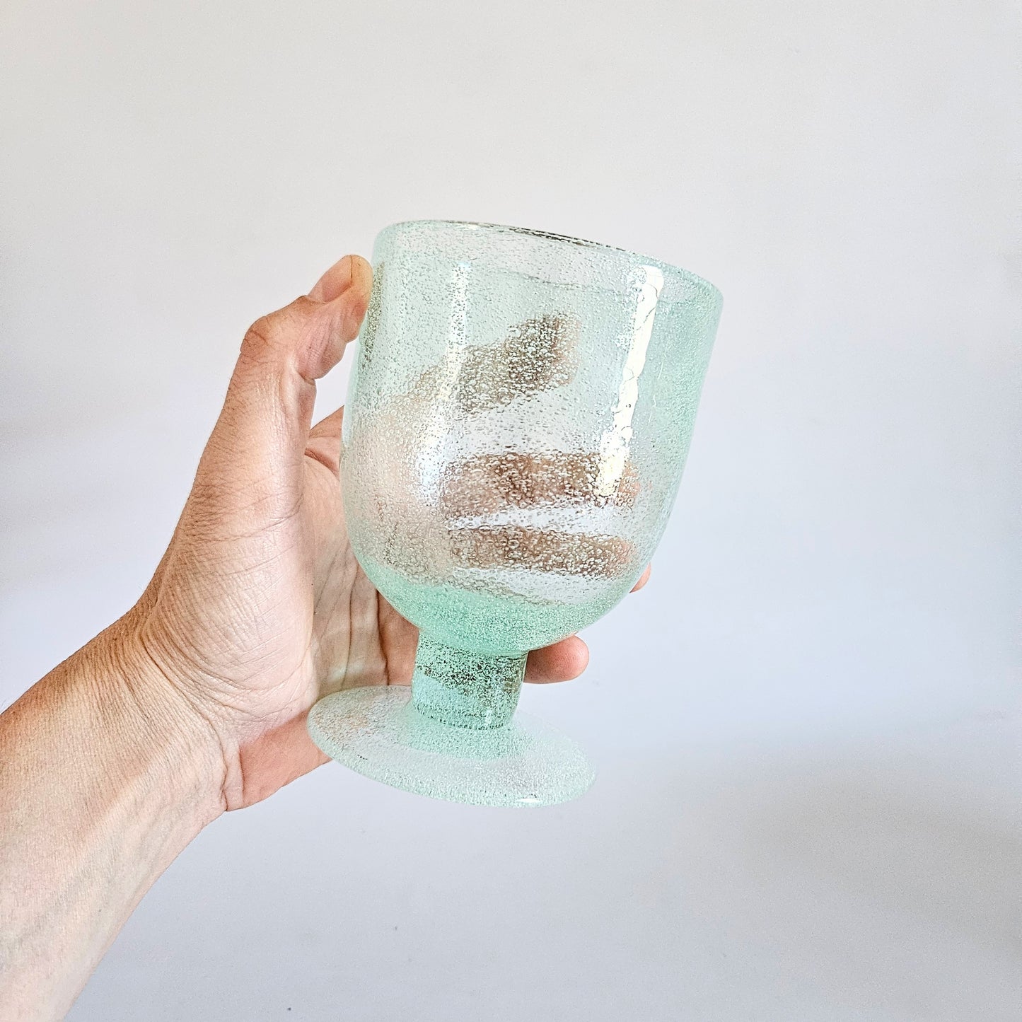 verre à pied en verre soufflé
