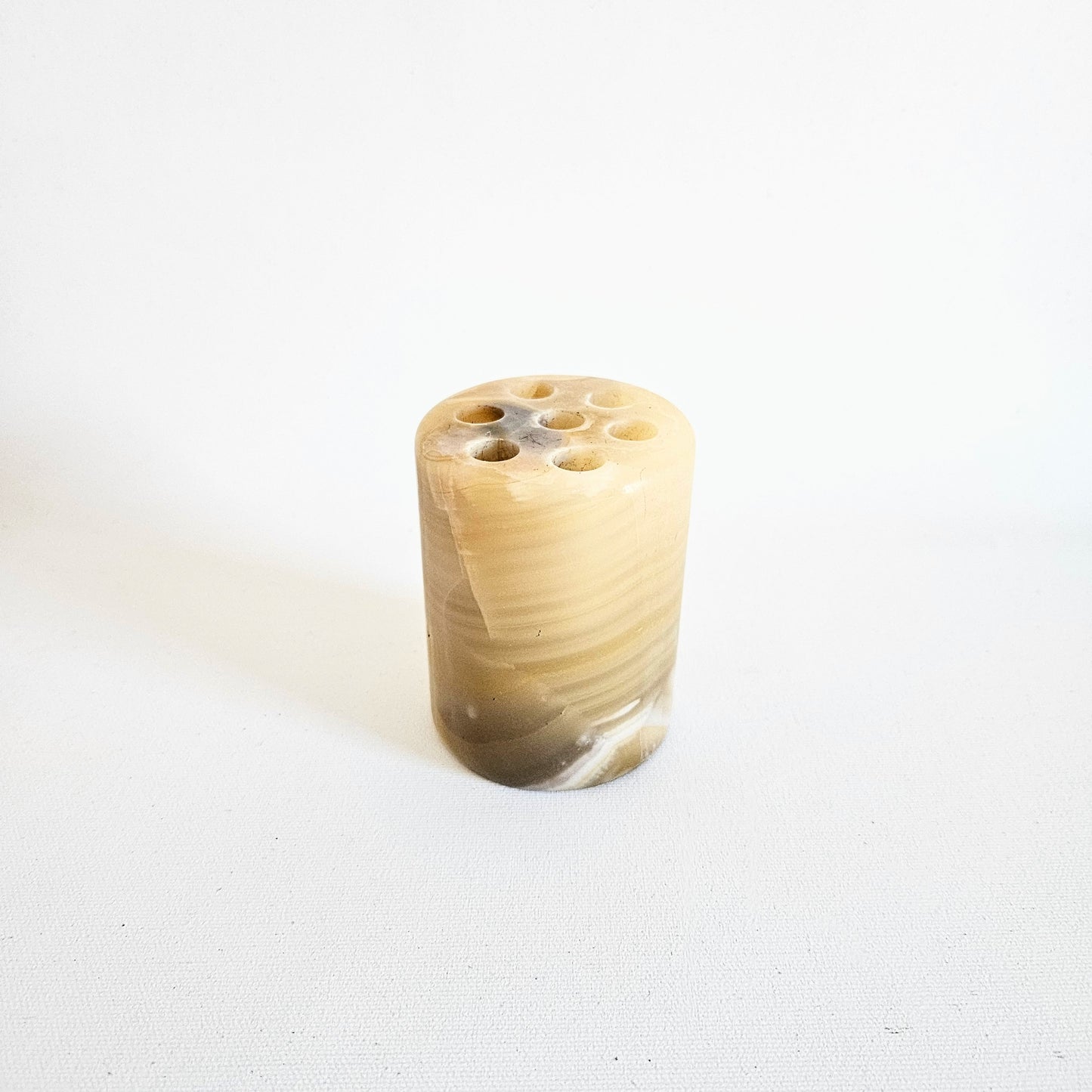 porte-crayons cylindre vintage en onyx