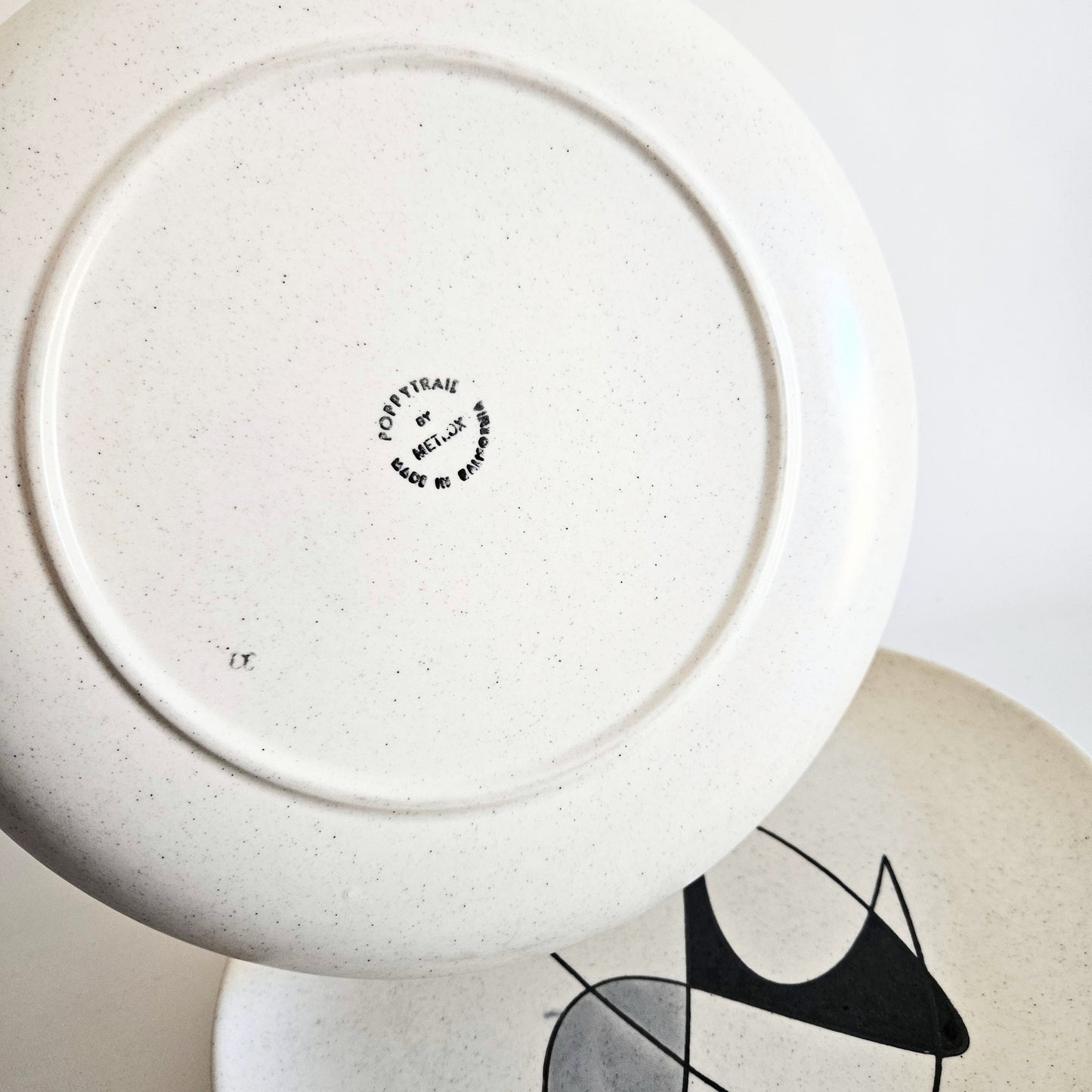 assiettes vintage en céramique Poppytrail x4