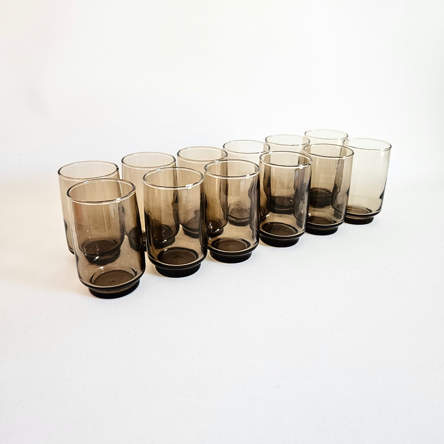 verres fumés vintage x2