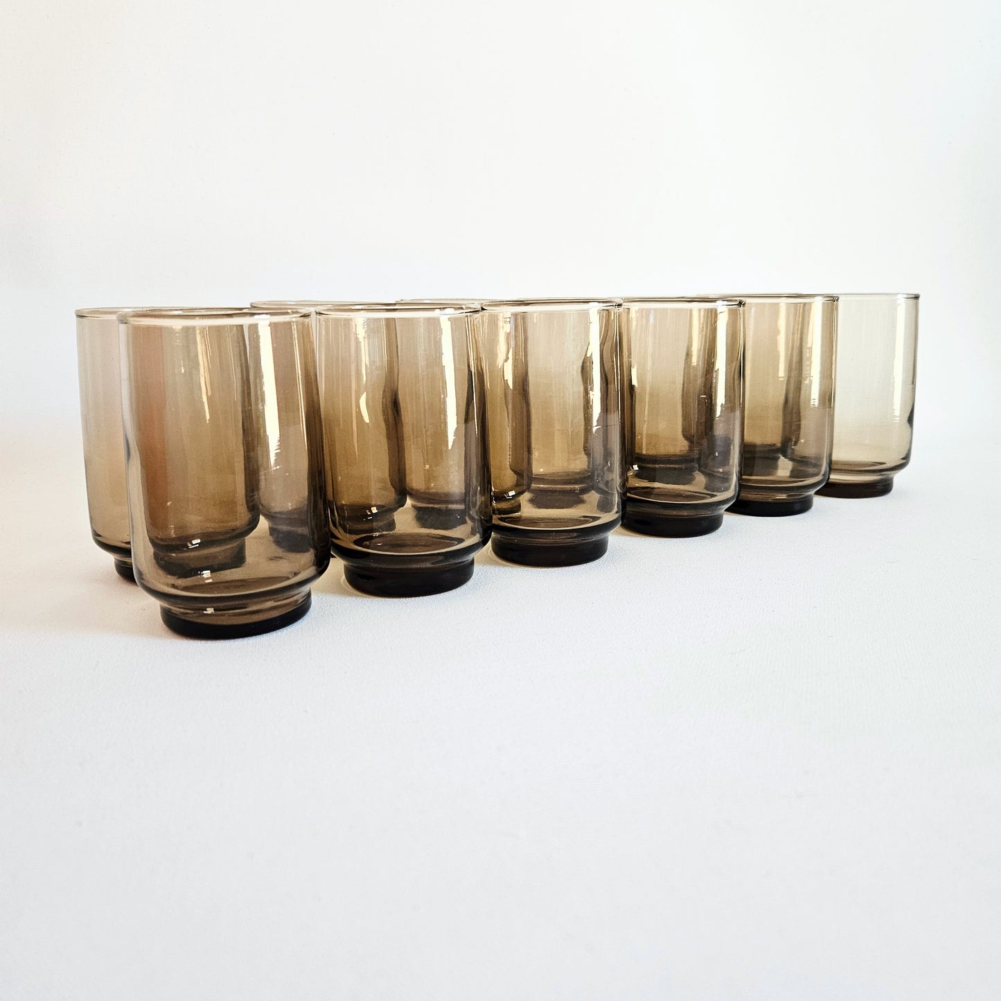 verres fumés vintage x2