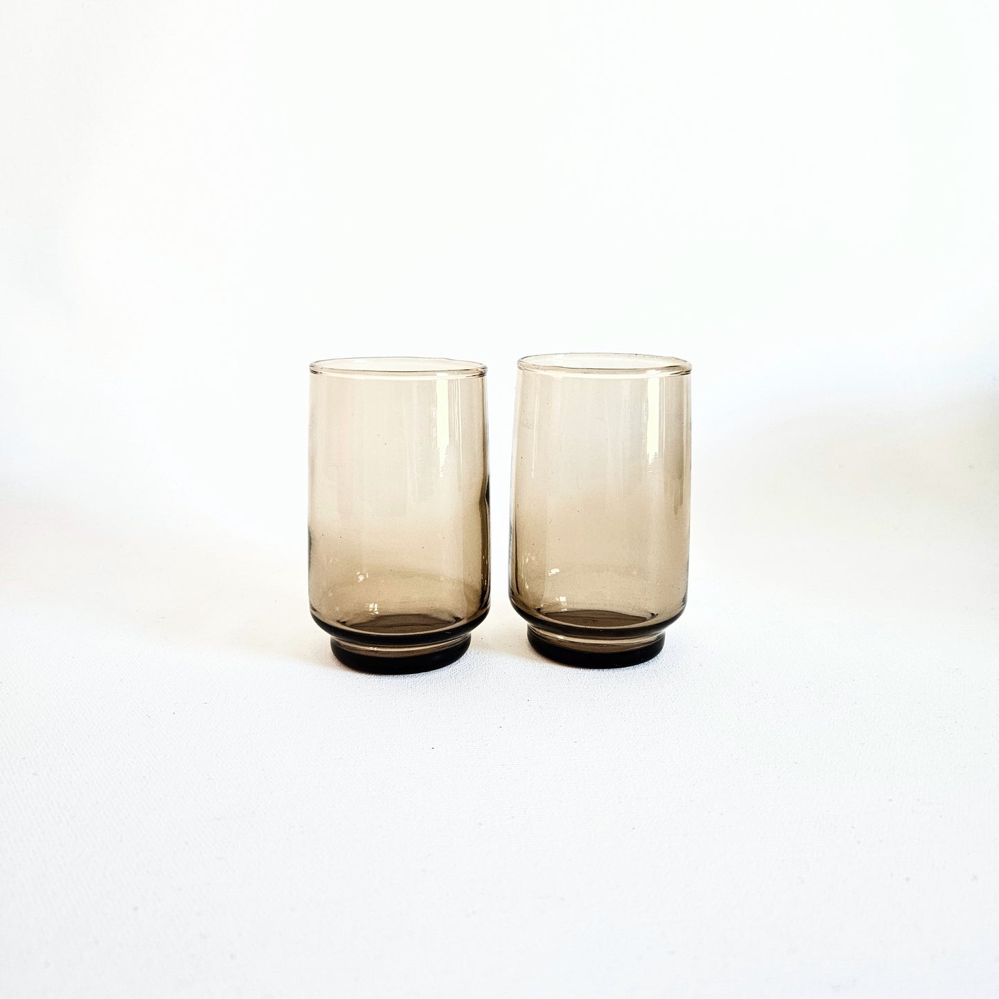 verres fumés vintage x2