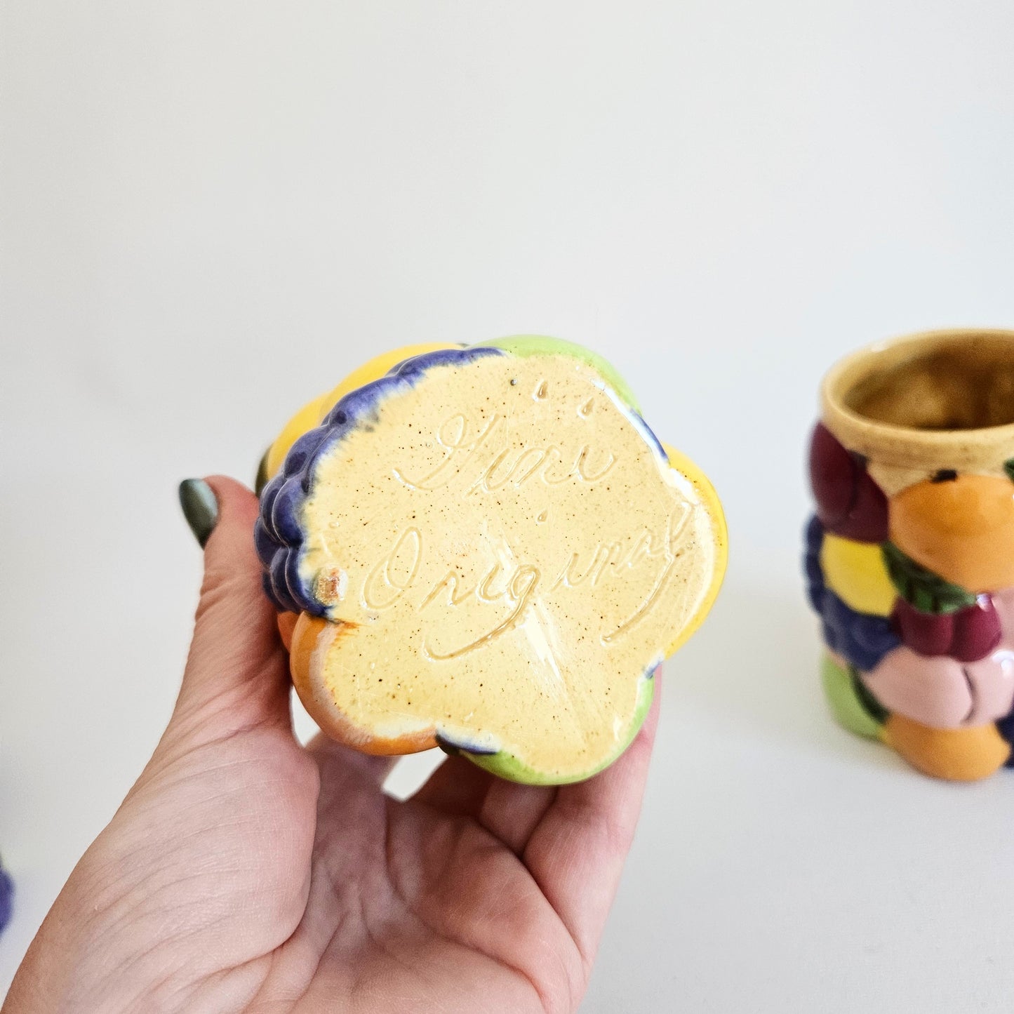 gobelet en céramique barbotine