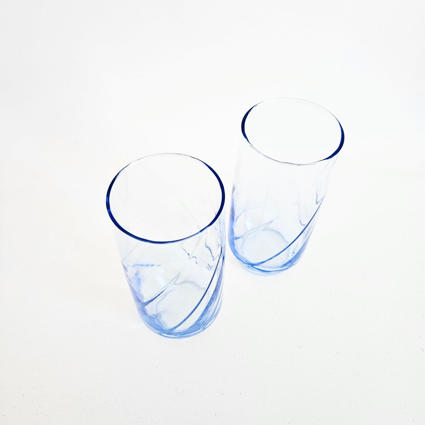 verres high ball swirl bleu x2
