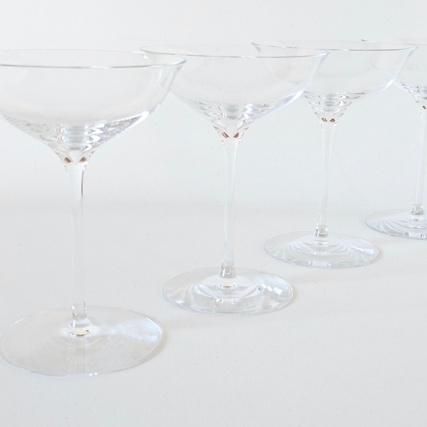 coupes à bulles/cocktail en cristal, Waterford x4