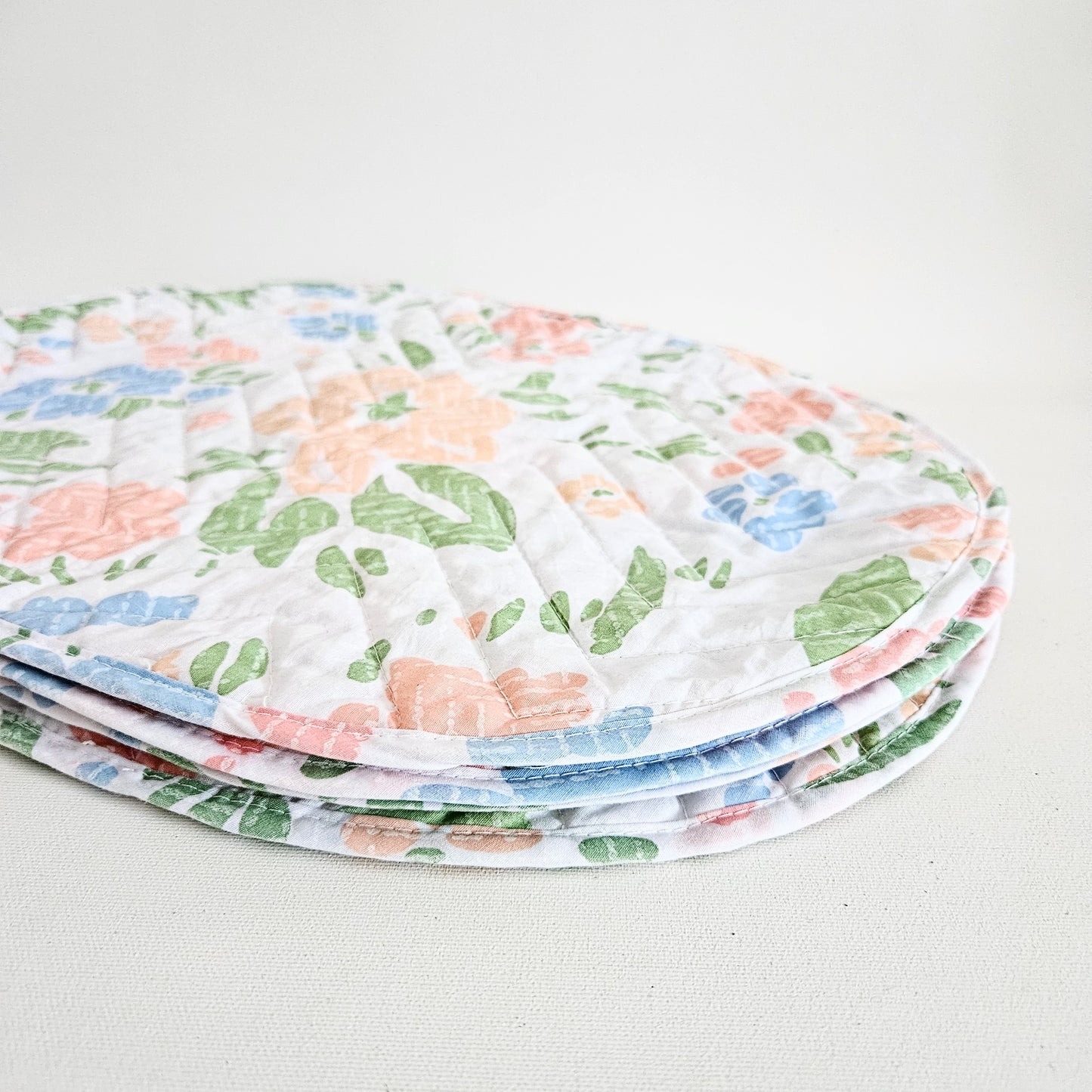 napperons vintage fleuris x4