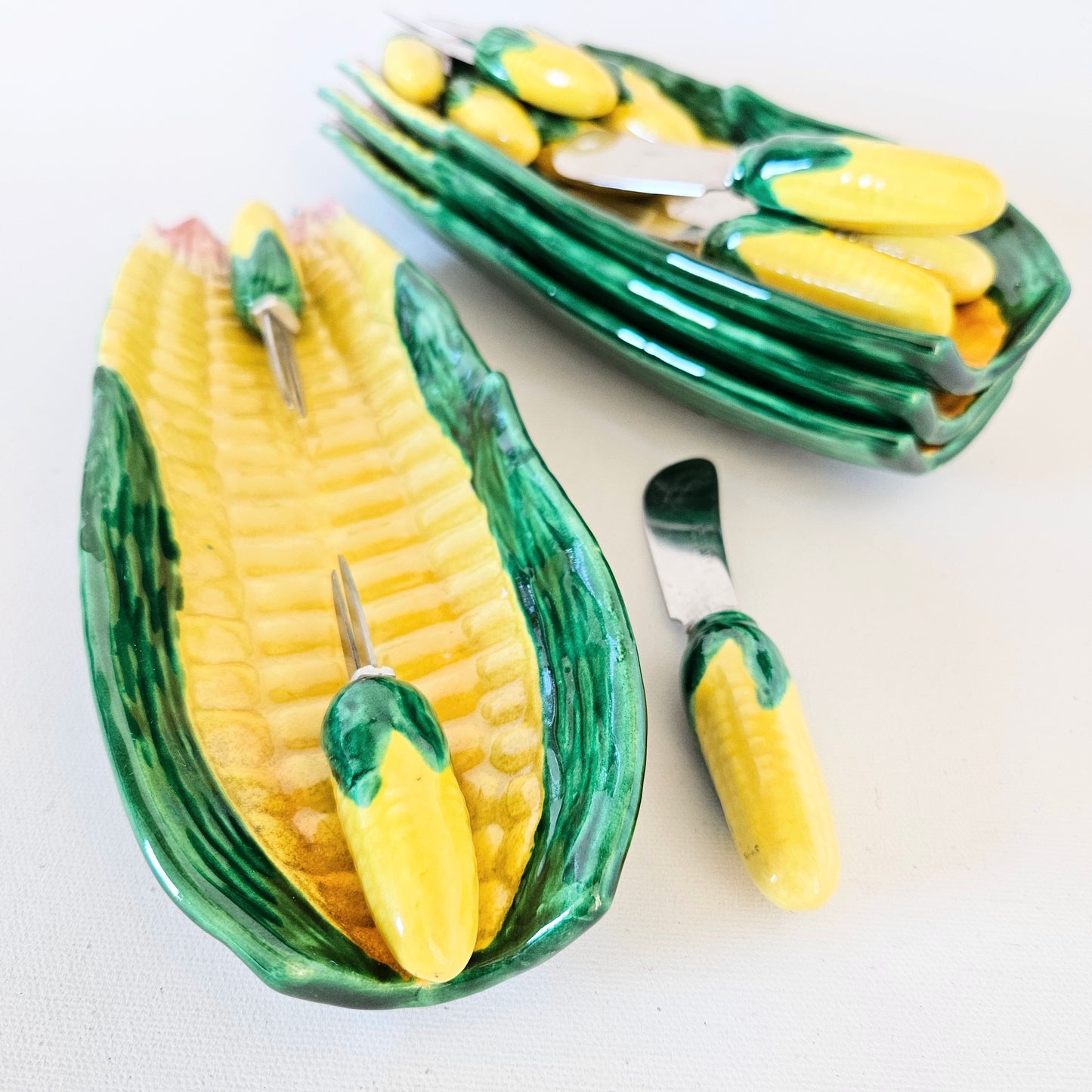 coupelles et ustensiles Blé d'Inde x4