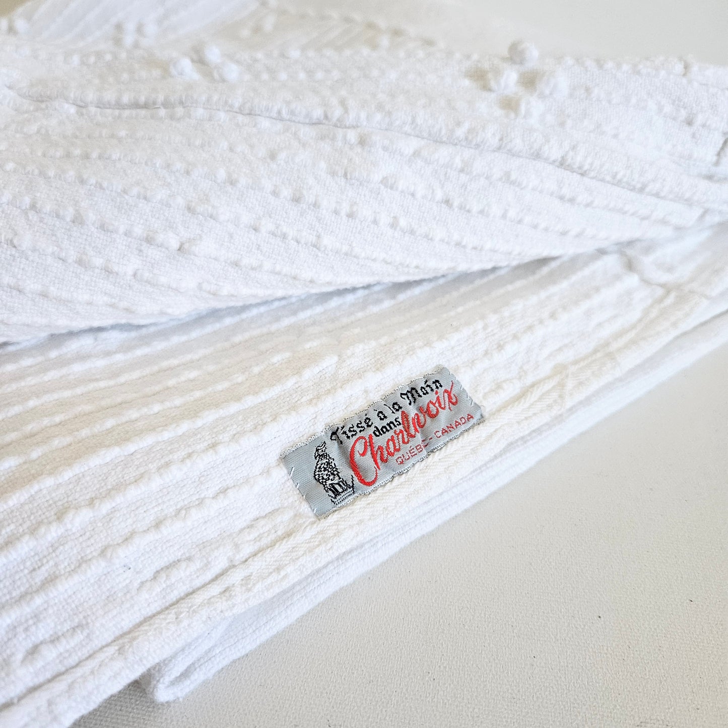 nappe vintage tissée Charlevoix