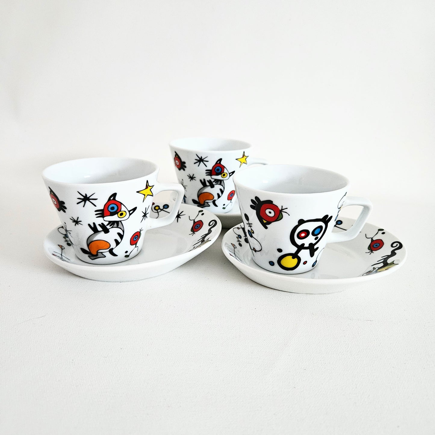 tasses et soucoupes Giordano di Ponzano x3