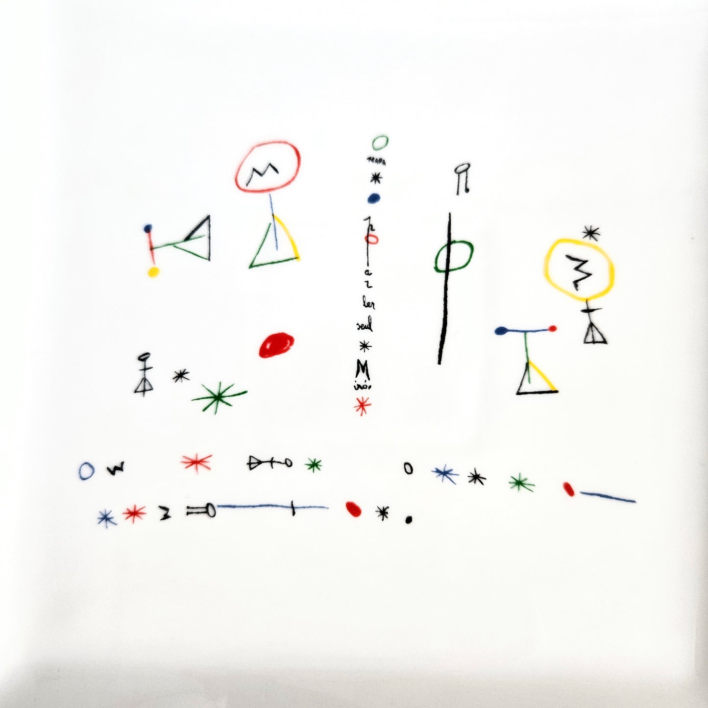 assiette vintage en céramique Joan Miro