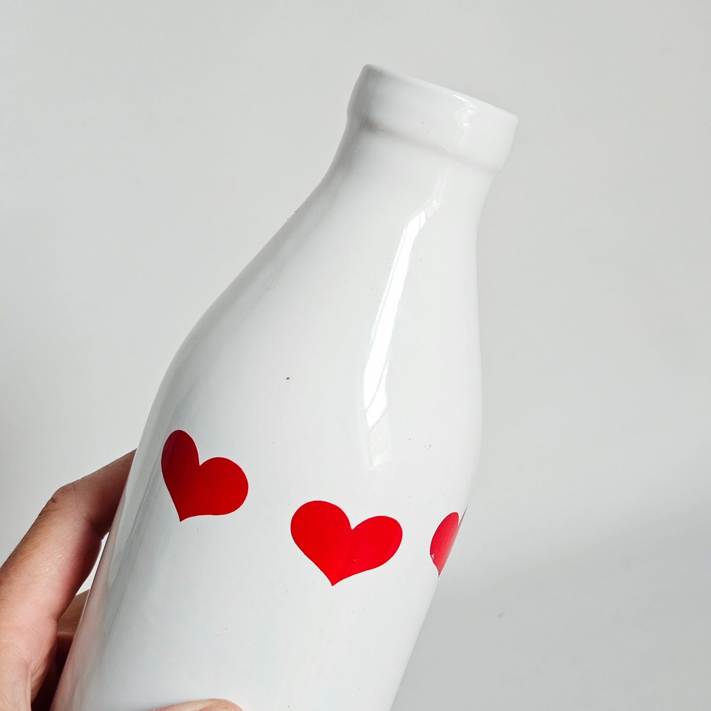 bouteille en céramique Coeurs