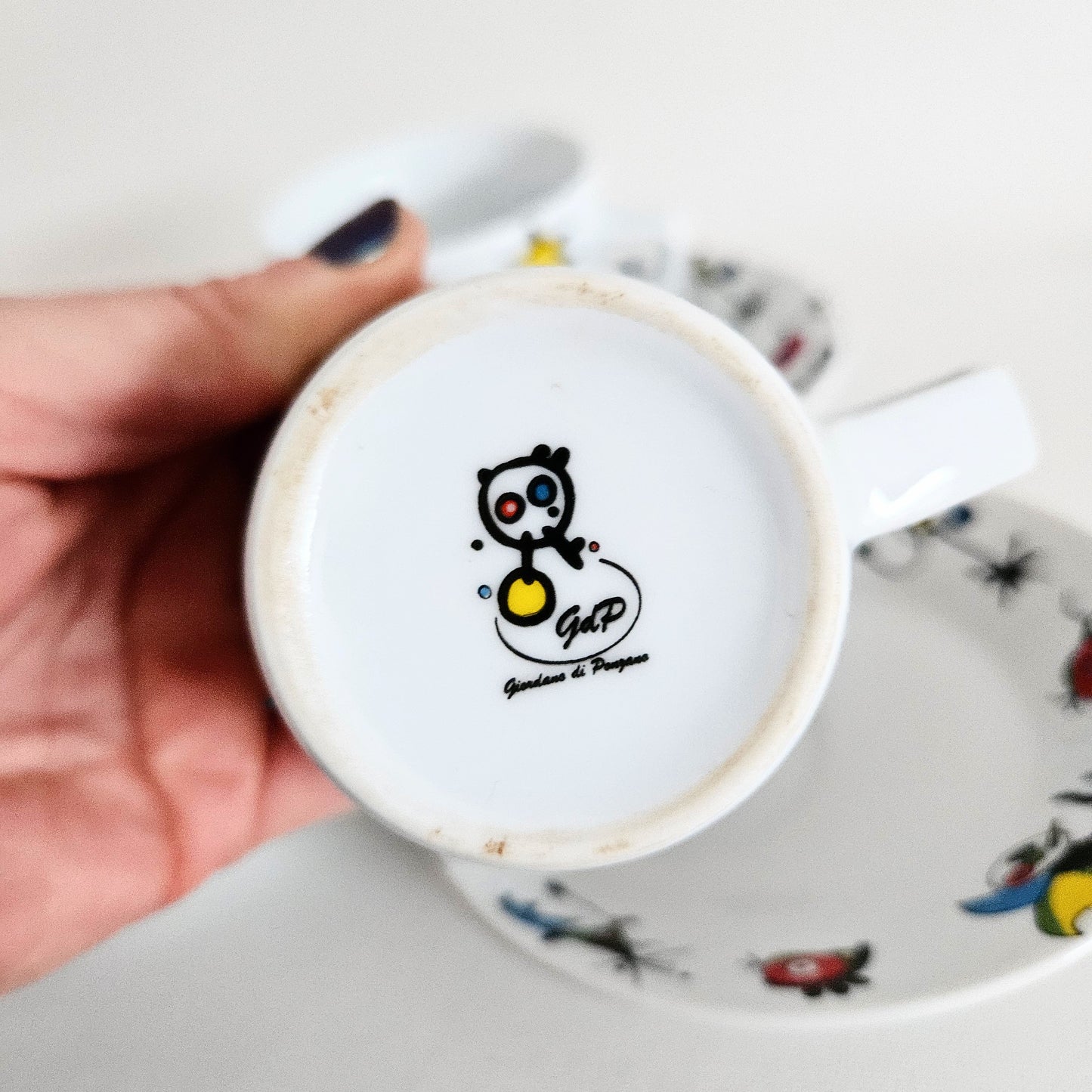 tasses et soucoupes Giordano di Ponzano x3