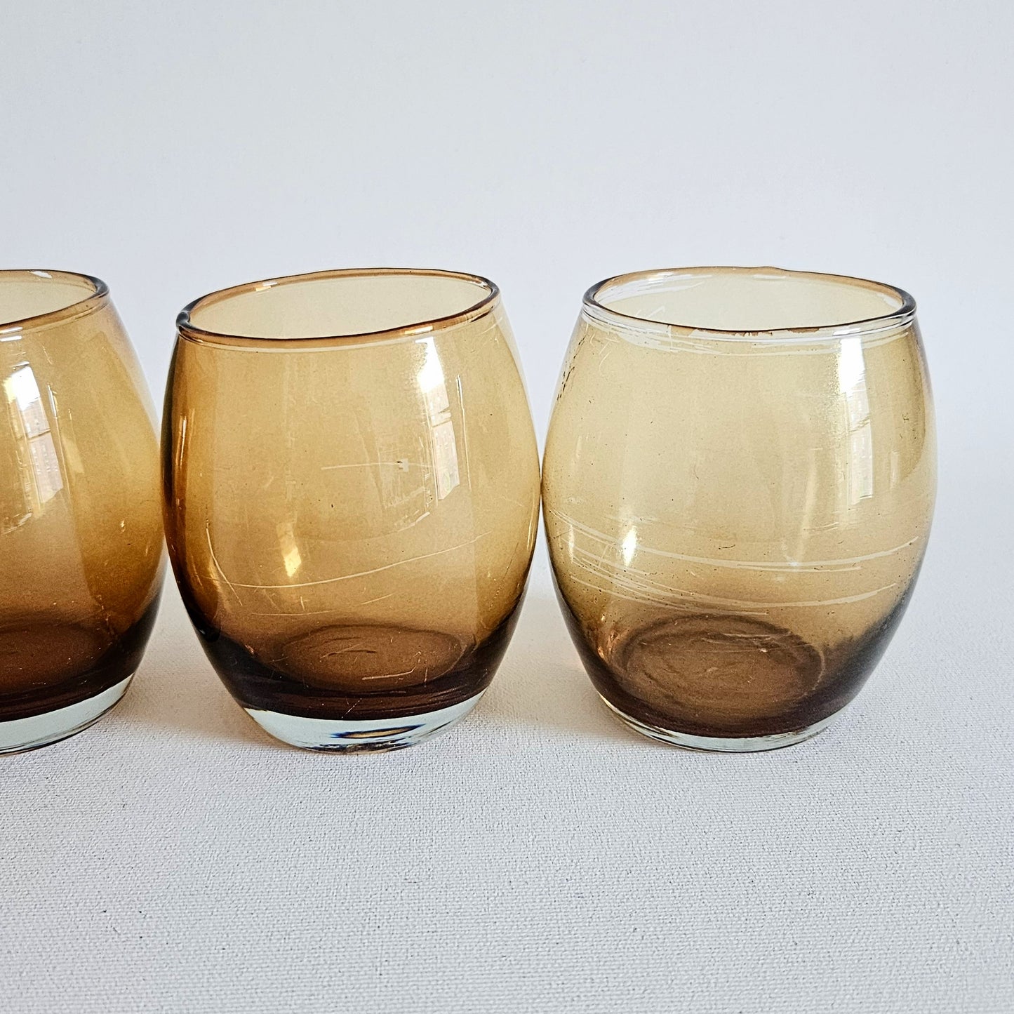 verres ambrés x4