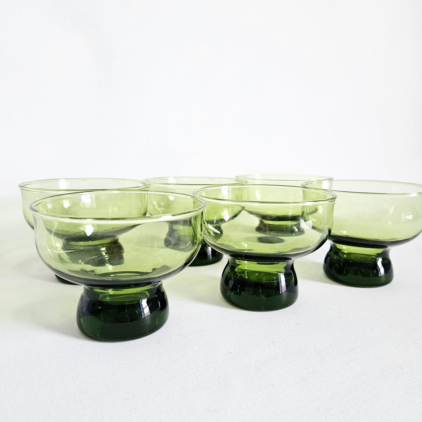 coupes à dessert vintage Anchor Hocking, USA x6
