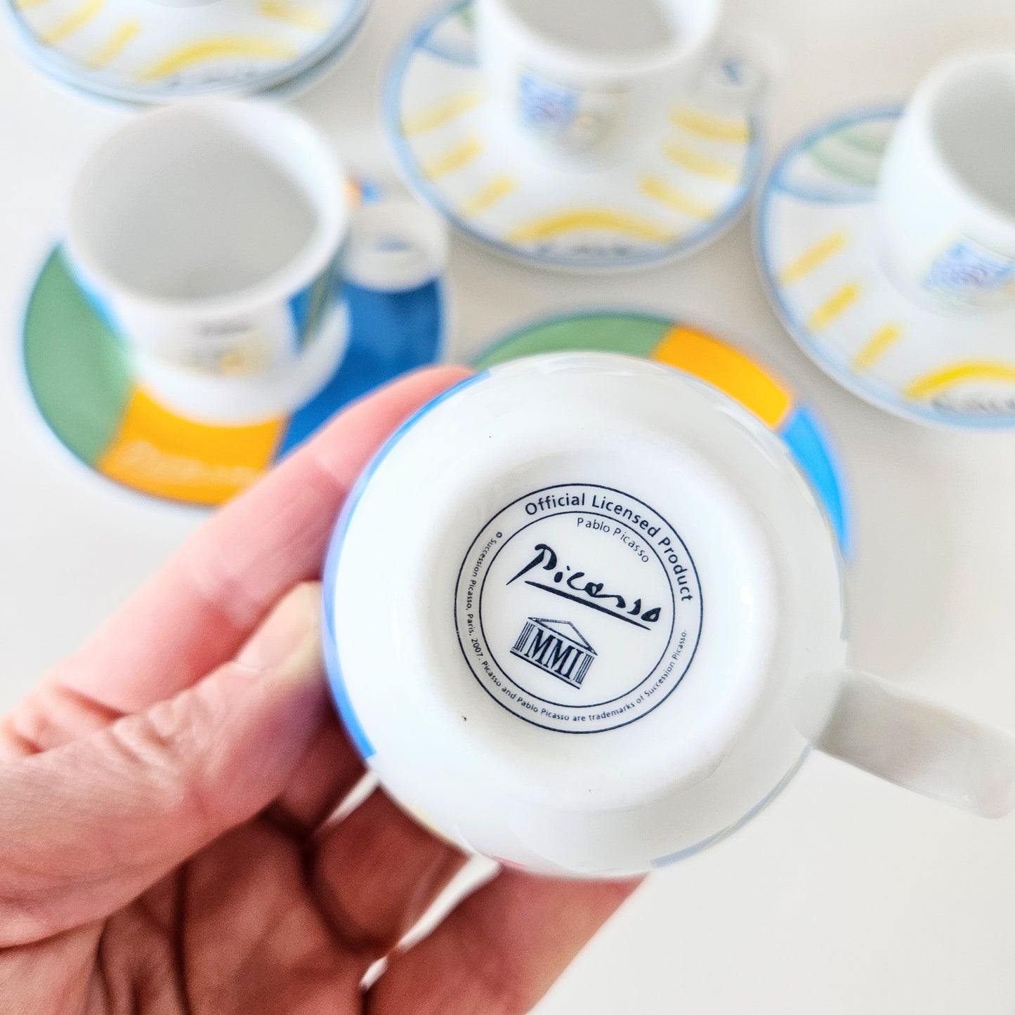 tasses à espresso+coupelles Picasso x6