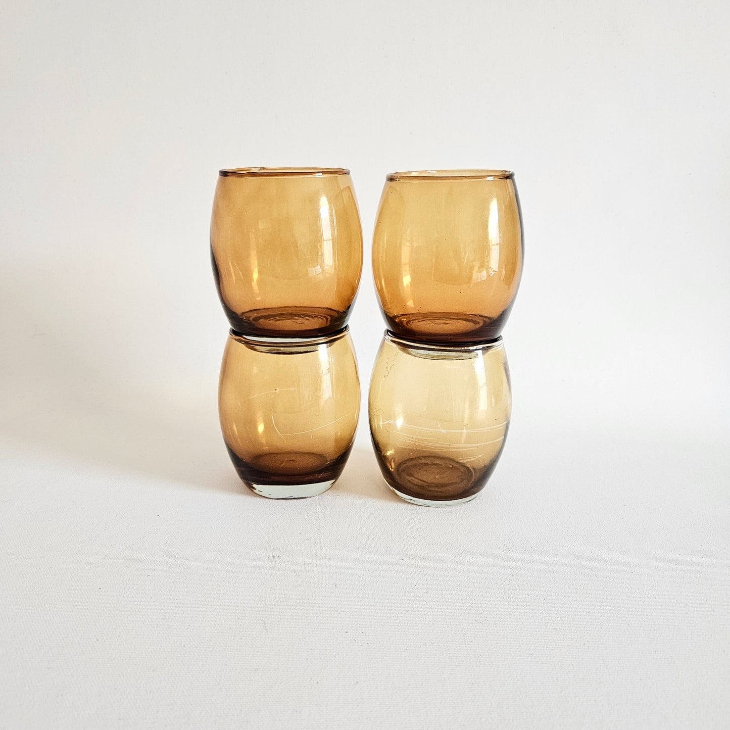 verres ambrés x4