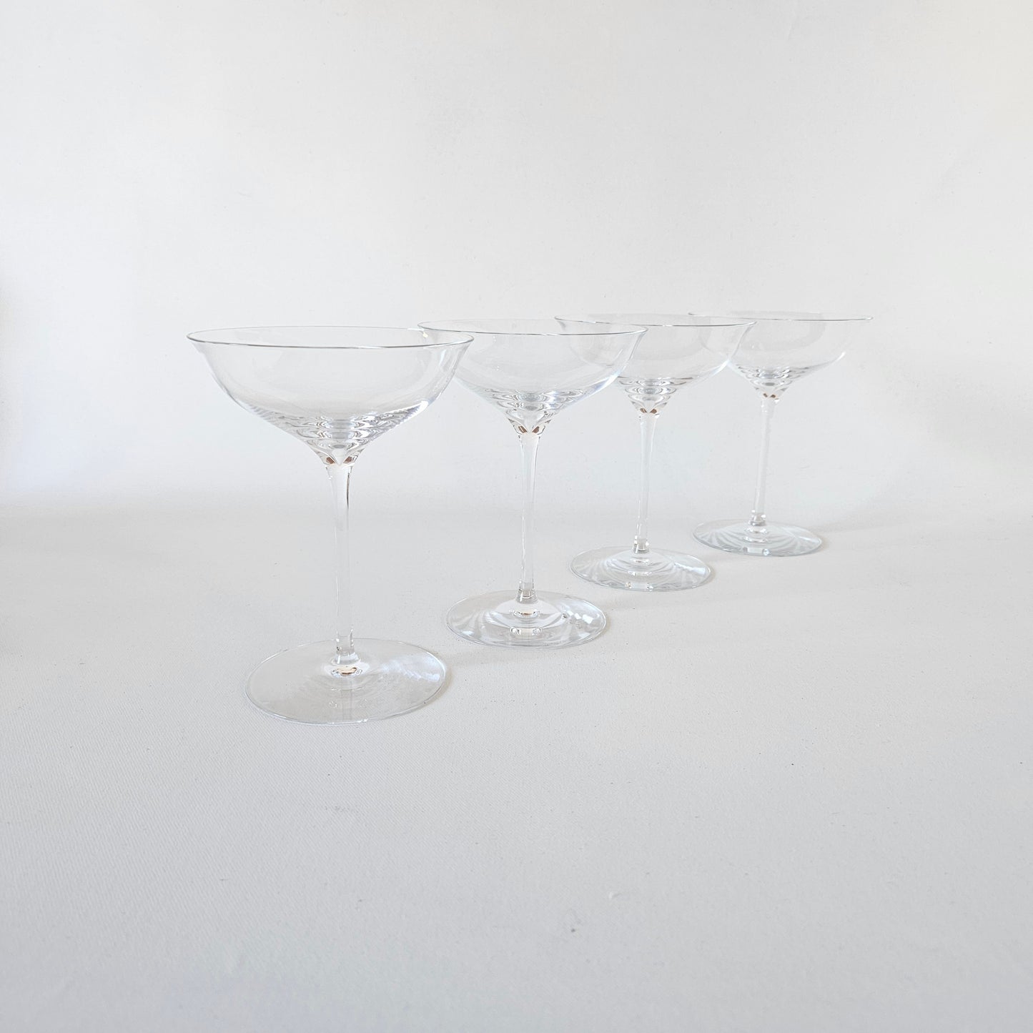 coupes à bulles/cocktail en cristal, Waterford x4