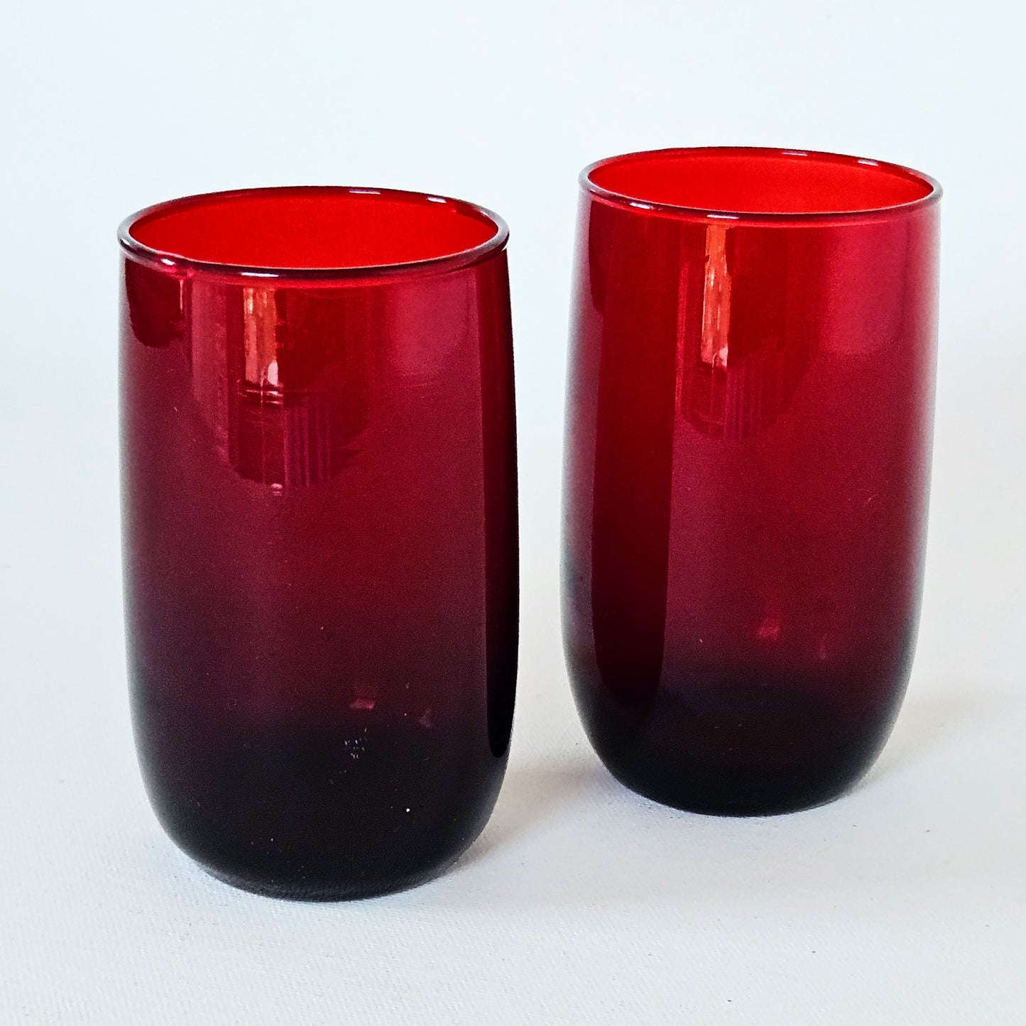 verres vintage rubis x2