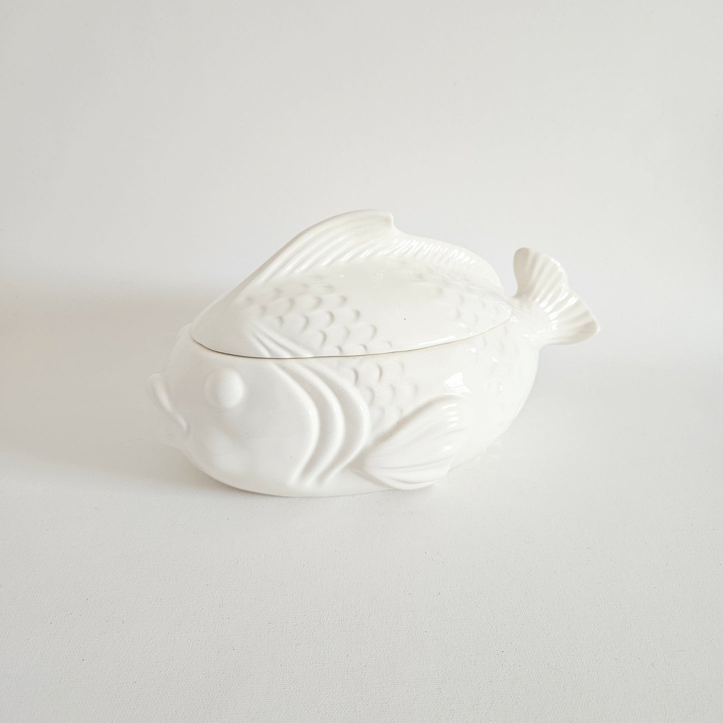 boîte Poisson vintage en céramique