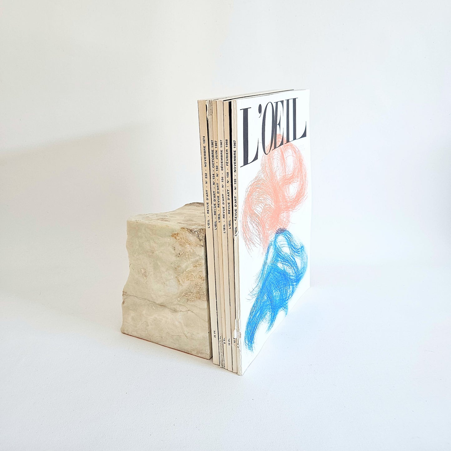 appuie-livres vintage en onyx