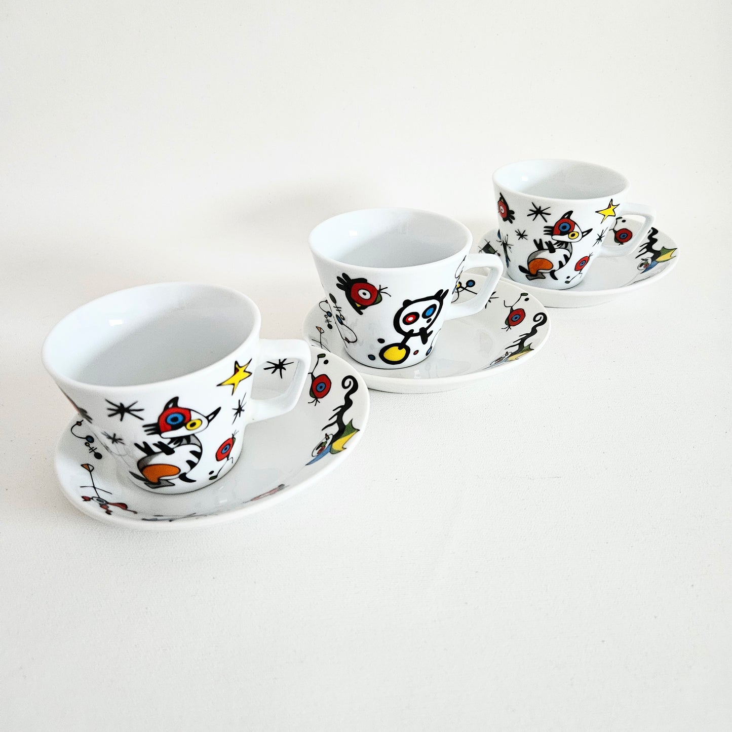 tasses et soucoupes Giordano di Ponzano x3
