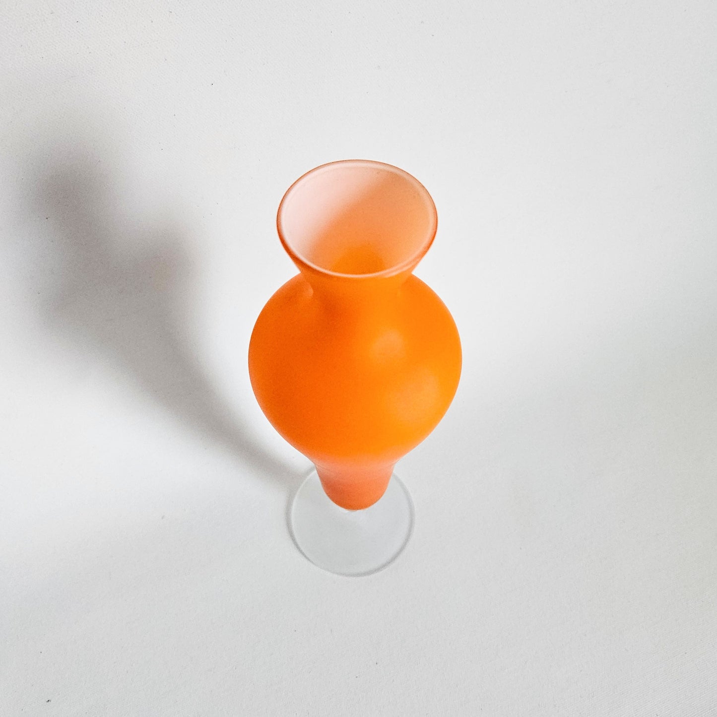 soliflore en verre soufflé givré