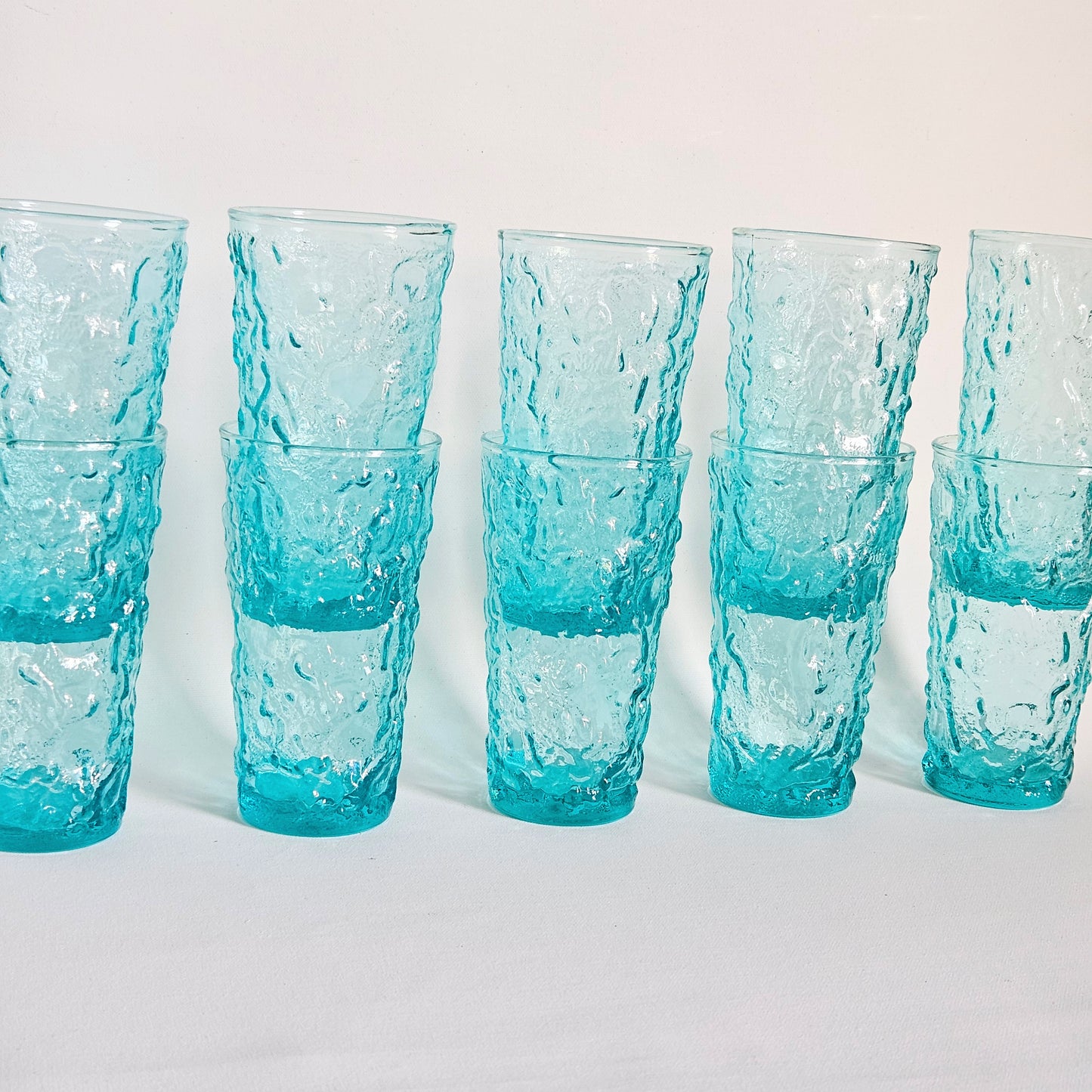 verres texturés Lido, Anchor Hocking x2