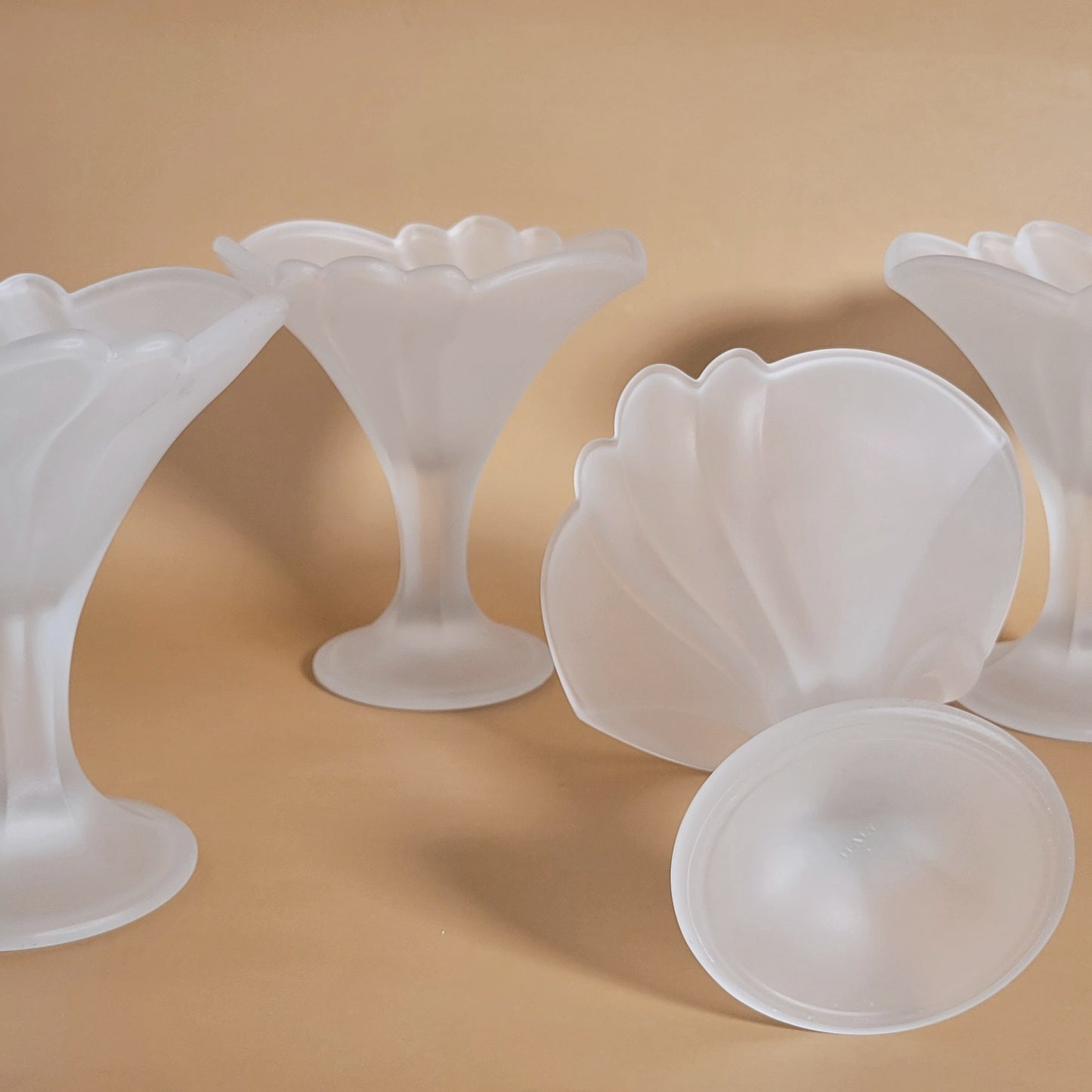 coupes à dessert art déco 1980s x2