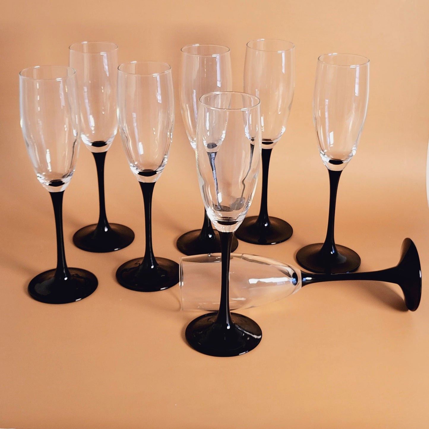 flûtes à pied noir Luminarc x2