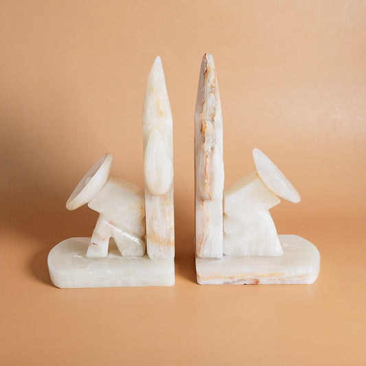 appuie-livres Sombreros en onyx x2