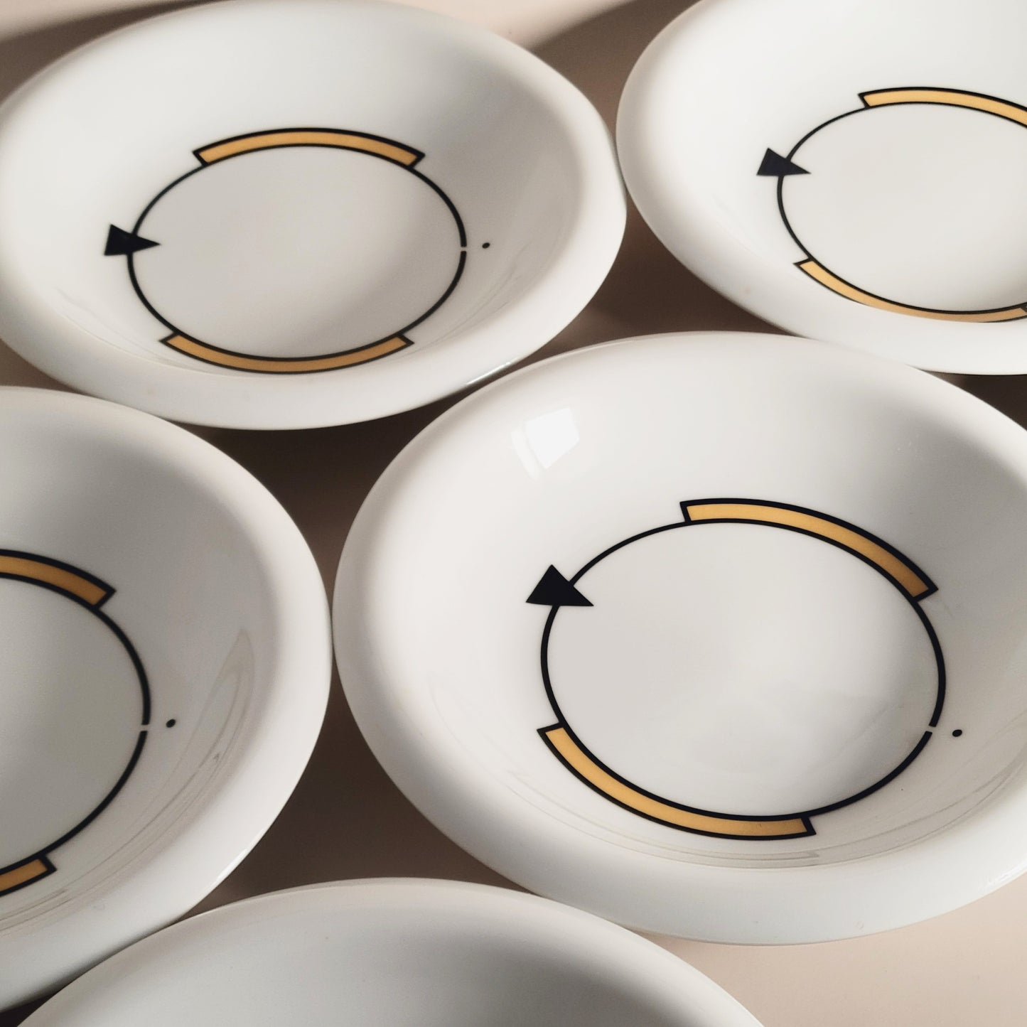 assiettes vintage Zed Poin Poin x6