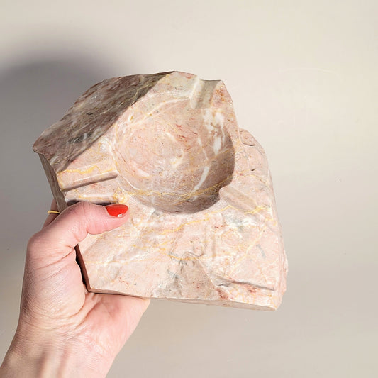 coupelle - vide-poches en marbre rose