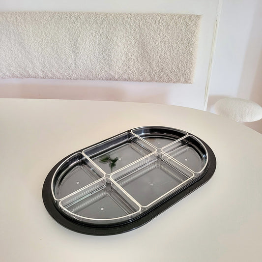 plateau et 6 coupelles compartiments André Morin - plusieurs couleurs dispo