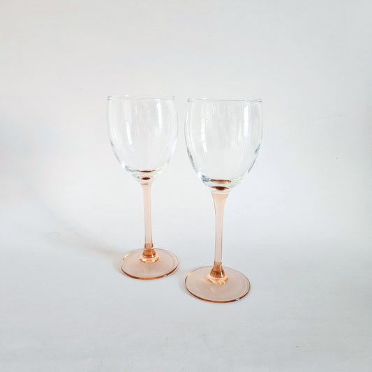 verres à pied rose Luminarc petit x2