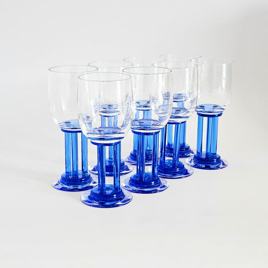 verres à pied vintage Cristallerie de Portieux x4