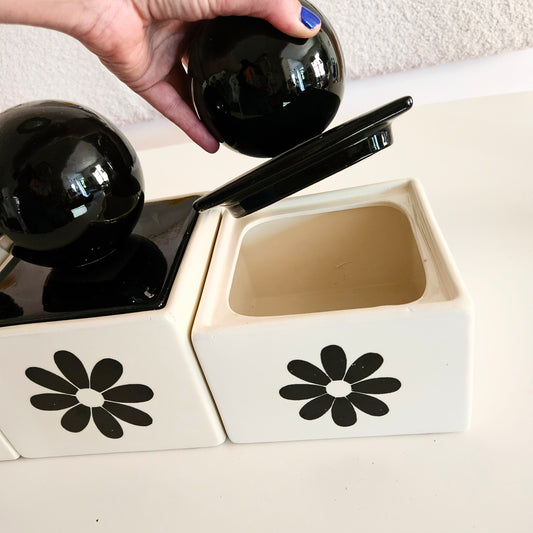 canisters vintage en céramique MCM x4