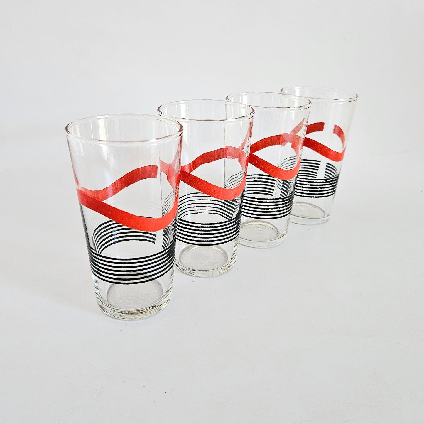 verres à eau-jus vintage x4