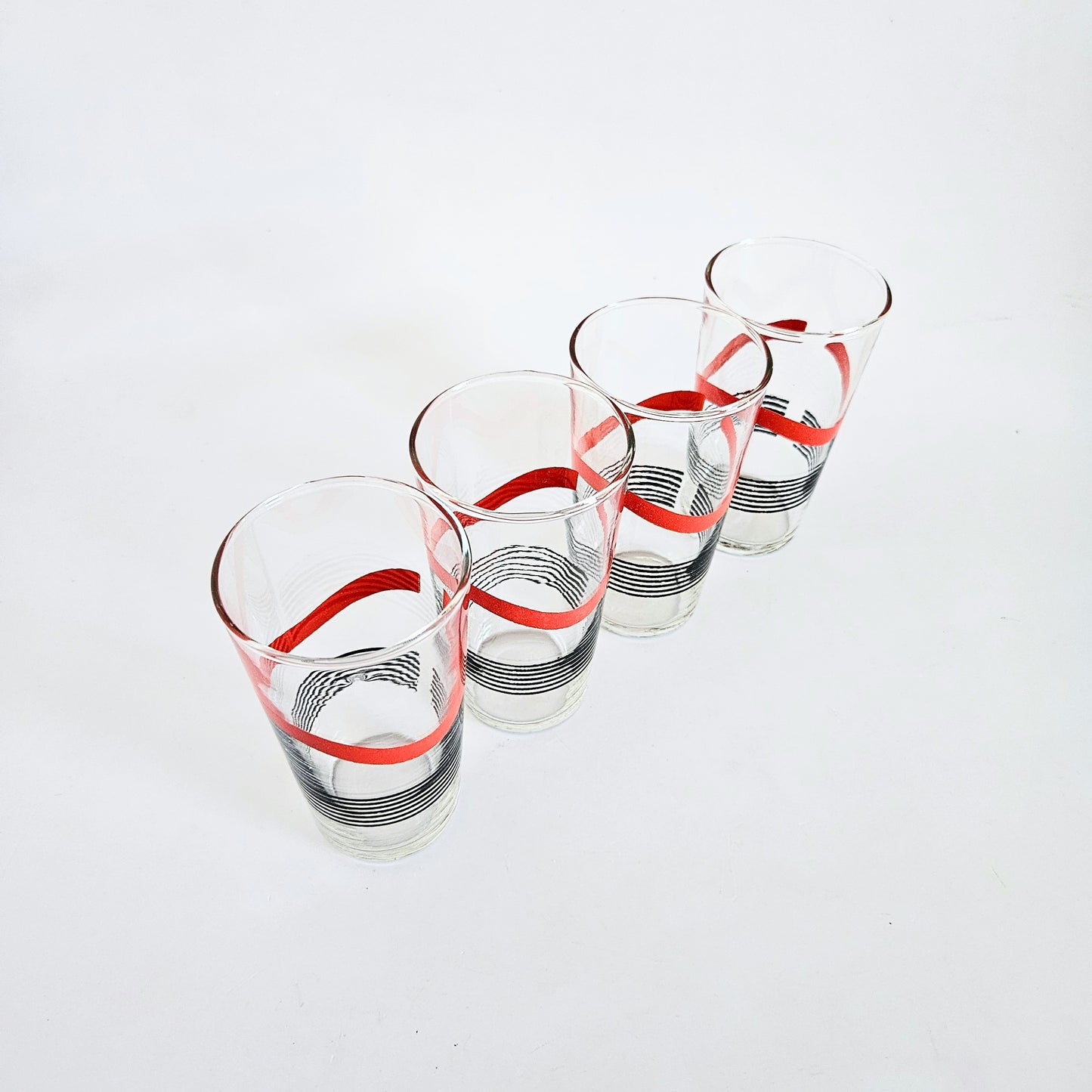 verres à eau-jus vintage x4