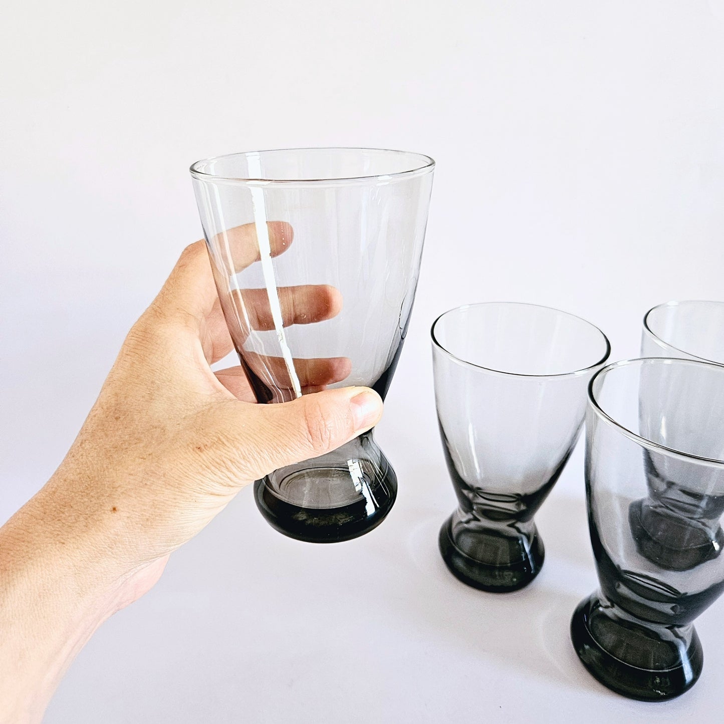 verres fumés noir Libbey x4