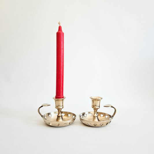 bougeoir Coeurs en laiton