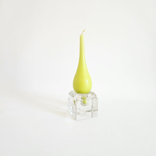 bougeoir cube en verre