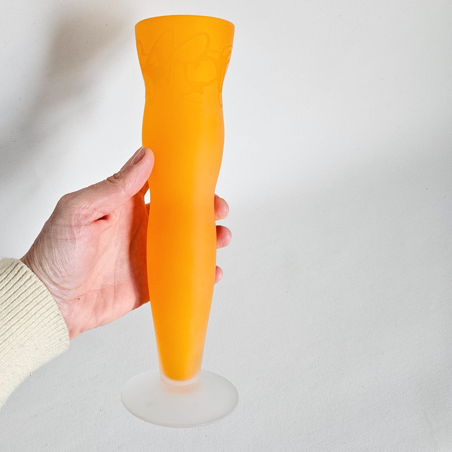 soliflore vintage wavy en verre soufflé