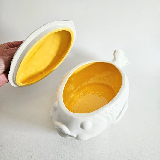 Soupière Poisson vintage en céramique