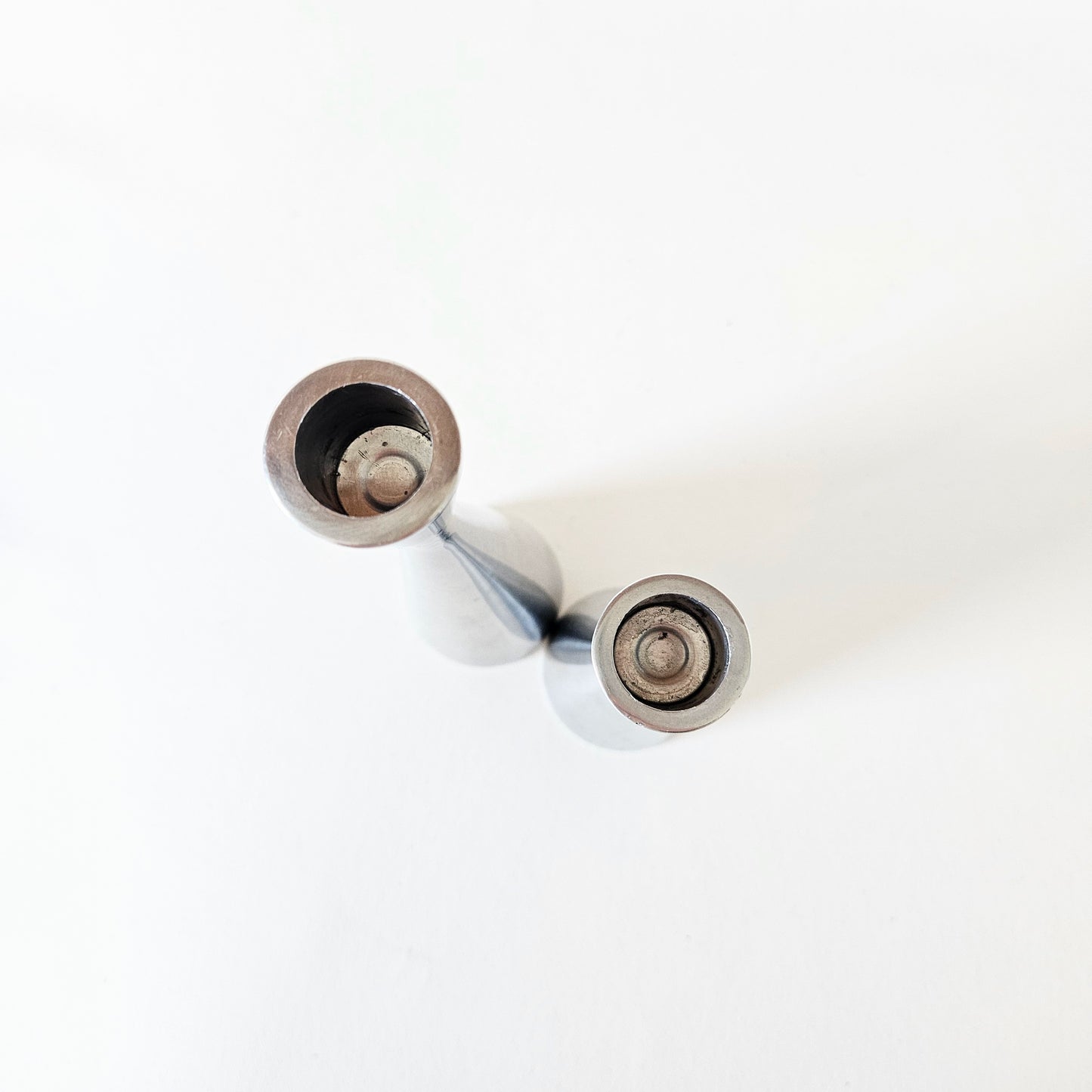 bougeoirs chromés vintage, Ikea x2