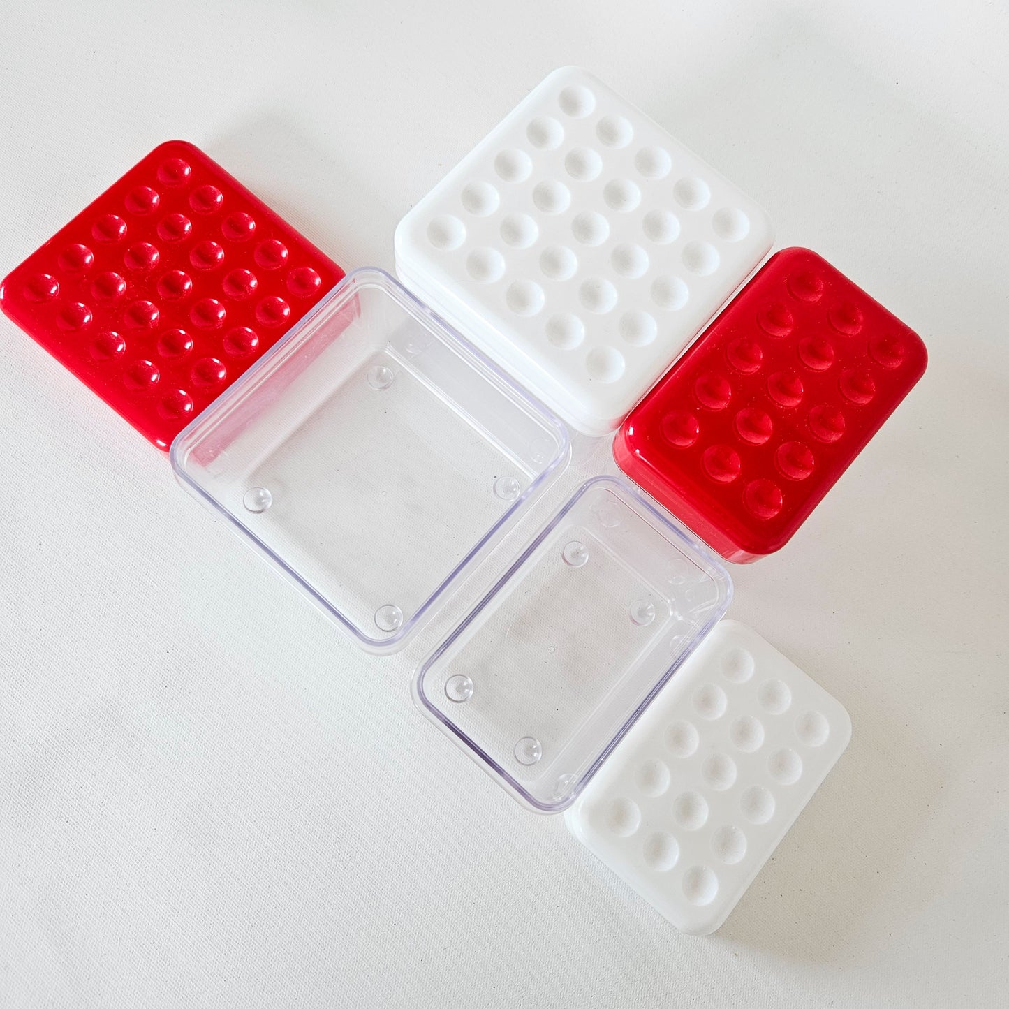 contenants-boîtes en plastique vintage x2