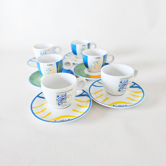 tasses à espresso+coupelles Picasso x6